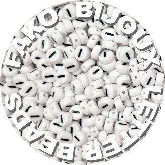 Fako Bijoux® - Letterkralen I - Letter Beads - Alfabet Kralen - Klinkers - Sieraden Maken - 250 Stuks - Wit