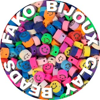 Fako Bijoux® - Klei Kralen Smiley / Emoji Mix - Figuurkralen - Kleikralen - 10mm - 100 Stuks