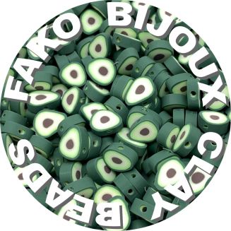 Fako Bijoux® - Klei Kralen Avocado - Figuurkralen - Kleikralen - 10mm - 100 Stuks