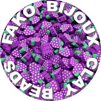 Fako Bijoux® - Klei Kralen Druiven Paars - Figuurkralen - Kleikralen - 10mm - 100 Stuks