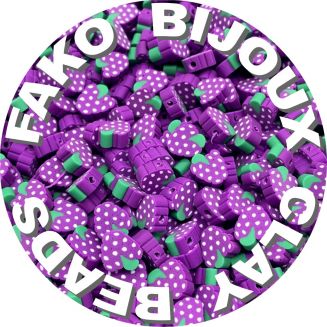 Fako Bijoux® - Klei Kralen Druiven Paars - Figuurkralen - Kleikralen - 10mm - 50 Stuks