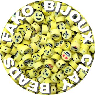 Fako Bijoux® - Klei Kralen Crazy Emoji Mix - Figuurkralen - Kleikralen - 10mm - 100 Stuks