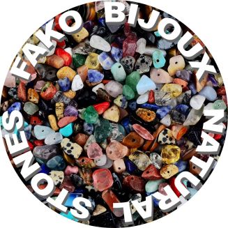 Fako Bijoux® - Stukjes Natuursteen - Natuursteen Chips - Stukjes Onregelmatige Natuursteen Split In Doosje - 5-8mm - 60-70 Gram - Multicolor Mix
