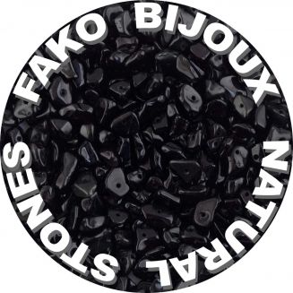 Fako Bijoux® - Stukjes Natuursteen - Natuursteen Chips - Stukjes Onregelmatige Natuursteen Split In Doosje - 5-8mm - 60-70 Gram - Obsidiaan