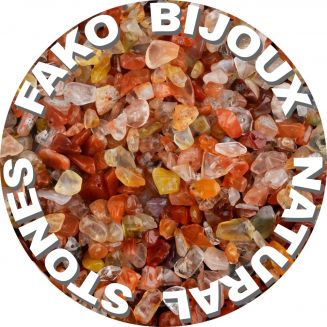 Fako Bijoux® - Stukjes Natuursteen - Natuursteen Chips - Stukjes Onregelmatige Natuursteen Split In Doosje - 5-8mm - 60-70 Gram - Rode Agaat