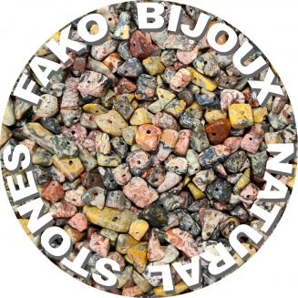 Fako Bijoux® - Stukjes Natuursteen - Natuursteen Chips - Stukjes Onregelmatige Natuursteen Split In Doosje - 5-8mm - 60-70 Gram - Luipaard Jaspis