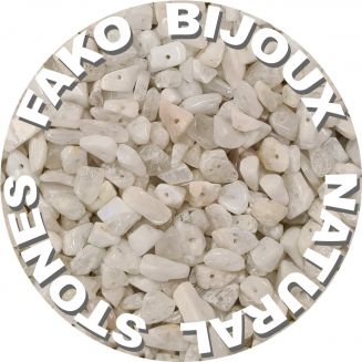 Fako Bijoux® - Stukjes Natuursteen - Natuursteen Chips - Stukjes Onregelmatige Natuursteen Split In Doosje - 5-8mm - 60-70 Gram - Maansteen