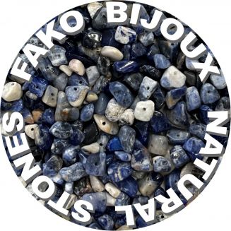 Fako Bijoux® - Stukjes Natuursteen - Natuursteen Chips - Stukjes Onregelmatige Natuursteen Split In Doosje - 5-8mm - 60-70 Gram - Sodaliet
