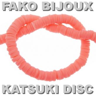 Fako Bijoux® - Katsuki Disc Kralen - Polymeer Kralen - Surf Kralen - Kleikralen - 6mm - 350 Stuks - Zalmroze