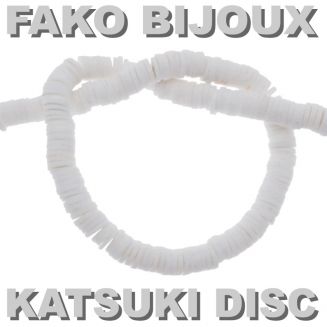 Fako Bijoux® - Katsuki Disc Kralen - Polymeer Kralen - Surf Kralen - Kleikralen - 6mm - 350 Stuks - Wit