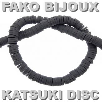 Fako Bijoux® - Katsuki Disc Kralen - Polymeer Kralen - Surf Kralen - Kleikralen - 6mm - 350 Stuks - Donkergrijs