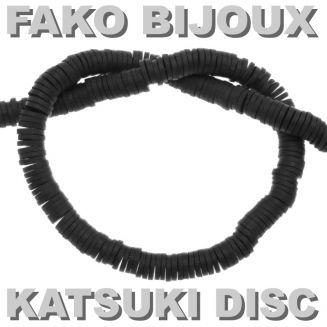 Fako Bijoux® - Katsuki Disc Kralen - Polymeer Kralen - Surf Kralen - Kleikralen - 6mm - 350 Stuks - Zwart
