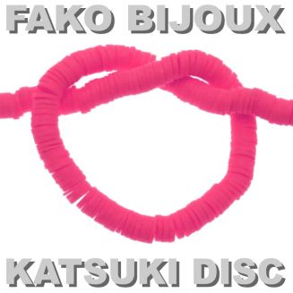 Fako Bijoux® - Katsuki Disc Kralen - Polymeer Kralen - Surf Kralen - Kleikralen - 6mm - 350 Stuks - Donkerroze
