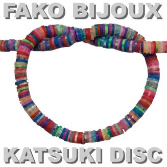 Fako Bijoux® - Katsuki Disc Kralen - Polymeer Kralen - Surf Kralen - Kleikralen - 6mm - 350 Stuks - Gestreept 3