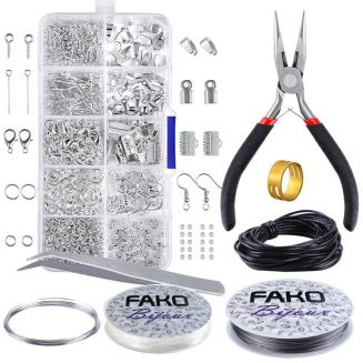 Fako Bijoux® - Starterset Sieraden Maken - 910-delig - Zilverkleurig
