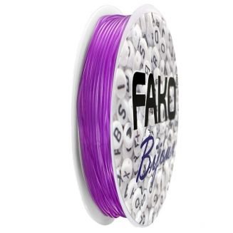 Fako Bijoux® - Elastisch Nylon Draad - Sieraden Maken - 0.6mm - 9 Meter - Paars