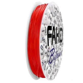 Fako Bijoux® - Elastisch Nylon Draad - Sieraden Maken - 0.6mm - 9 Meter - Rood