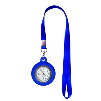 Fako® - Verpleegstershorloge Met Keycord - Ketting - 90cm - Blauw