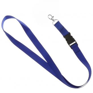 Fako Bijoux® - Keycord Classic - Lanyard - Sleutelkoord - Badgehouder - 51cm - 20mm – Blauw