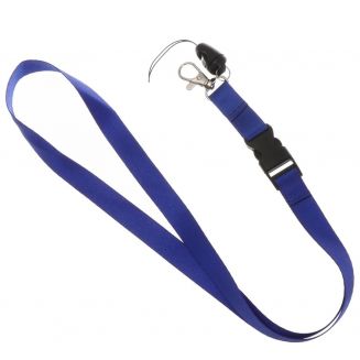 Fako Bijoux® - Keycord - Lanyard - Sleutelkoord - Badgehouder - 51cm - 20mm - Blauw