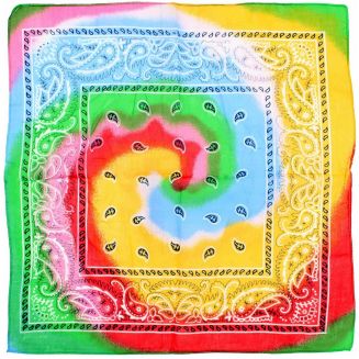 Fako Fashion® - Paisley Bandana - Tie Dye Swirl - Multicolor - Meerkleurig - Print 1