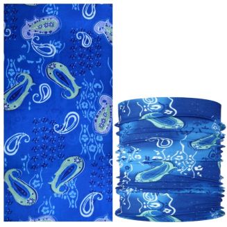 Fako Fashion® - Microfiber Faceshield - Bandana - Nekwarmer - Sjaal - Aqua Blue