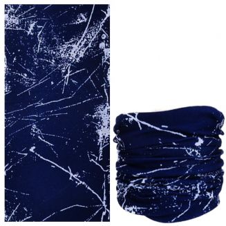 Fako Fashion® - Microfiber Faceshield - Bandana - Nekwarmer - Sjaal - Paint Navy Blauw