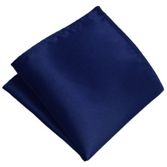 Fako Fashion® - Pochette - Pochet - Satijn - 22x22cm - Donkerblauw