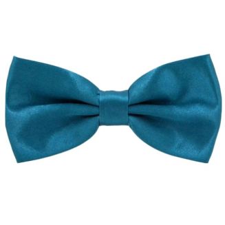 Fako Fashion® - Vlinderstrik - Vlinderdas - Satijn - 12.5cm -  Peacock Blauw