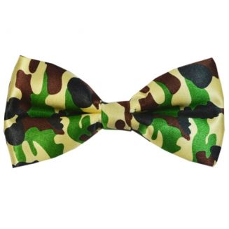 Fako Fashion® - Vlinderstrik - Vlinderdas - Print - 12cm - Camouflage Groen