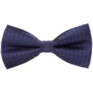 Fako Fashion® - Vlinderstrik - Vlinderdas - Deluxe - 12cm - Blauw Met Kruizen