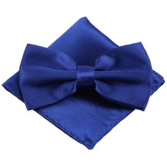 Fako Fashion® - Vlinderstrik Met Pochette - Vlinderdas - Strikje - Pochet - Royal Blauw