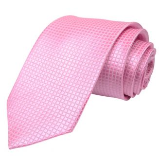 Fako Fashion® - Stropdas - Ruit - Satijn - 8cm - 145cm - Roze