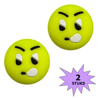 Fako Bijoux® - Tennisdemper - Emoji - Boos - 2 Stuks