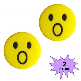 Fako Bijoux® - Tennisdemper - Emoji - Verbaasd - 2 Stuks