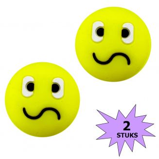 Fako Bijoux® - Tennisdemper - Emoji - Wacky - 2 Stuks