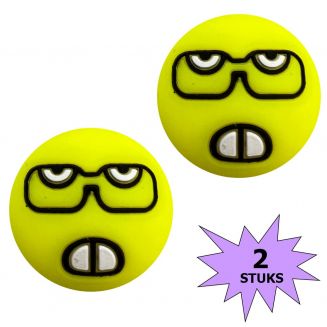 Fako Bijoux® - Tennisdemper - Emoji - Nerd - 2 Stuks