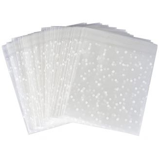 Fako Bijoux® - 100x Transparante Uitdeelzakjes XL - Cellofaan Plastic Traktatie Kado Zakjes - Snoepzakjes - Stipjes - 14x14cm