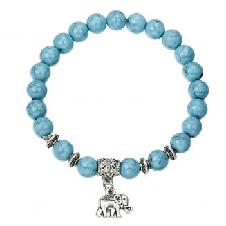 Fako Bijoux® - Buddha Armband - Bedel - Olifant - Turquoise