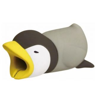 Fako Bijoux® - Kabelbijter - Pinguïn Grijs
