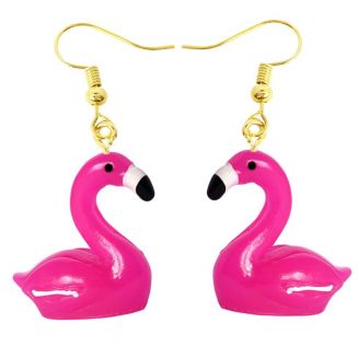 Fako Bijoux® - Oorbellen - Flamingo - Kunststof - Roze