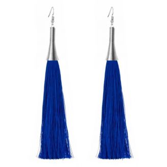 Fako Bijoux® - Oorbellen - Kwast - Cone XL - Royal Blauw