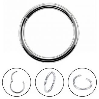 Fako Bijoux® - Chirurgisch Stalen Ring Piercing - Diameter 10mm - Dikte 1.2mm - Ringetje geschikt voor Helix, Tragus, Septum, Lip, Neus & Wenkbrauw - Zilverkleurig