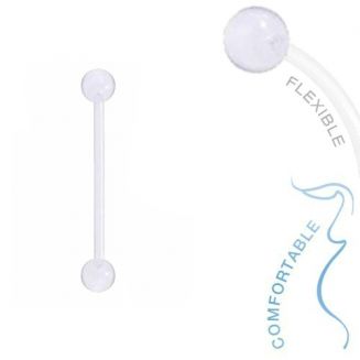 Fako Bijoux® - Zwangerschapspiercing - Bioplast Classic - 34mm - Transparant