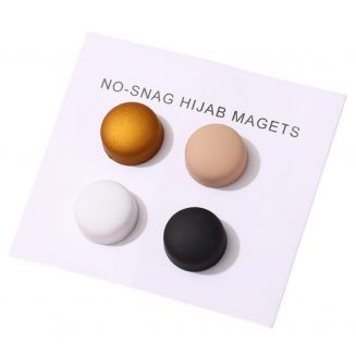 Fako Bijoux® - 4x Magnetische Broche - Hoofddoek Magneet - Sjaal - Hijab - Abaya - 12mm - Set 4 Stuks – Mat