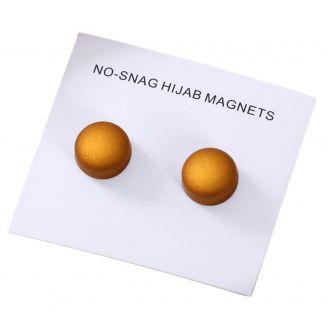 Fako Bijoux® - 2x Magnetische Broche - Hoofddoek Magneet - Sjaal - Hijab - Abaya - 12mm - 2 Stuks - Mat Goud