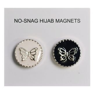 Fako Bijoux® - 2x Magnetische Broche - Hoofddoek Magneet - Sjaal - Hijab - Abaya - 18mm - 2 Stuks - Butterfly