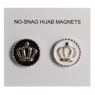 Fako Bijoux® - 2x Magnetische Broche - Hoofddoek Magneet - Sjaal - Hijab - Abaya - 18mm - 2 Stuks - Crown