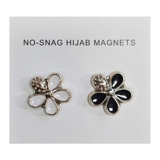 Fako Bijoux® - 2x Magnetische Broche - Hoofddoek Magneet - Sjaal - Hijab - Abaya - 17mm - 2 Stuks - Flower Leaf