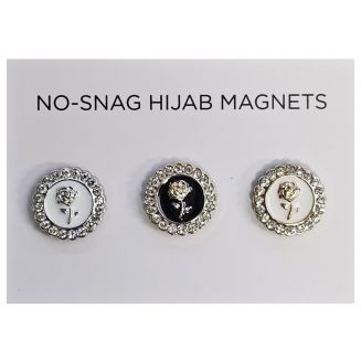 Fako Bijoux® - 3x Magnetische Broche - Hoofddoek Magneet - Sjaal - Hijab - Abaya - 18mm - 3 Stuks - Flower Trio